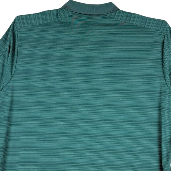 Lands End Outfitters Men's Short Sleeve Striped Green Teal Polo Shirt Size 3XL - Picture 4 of 8
